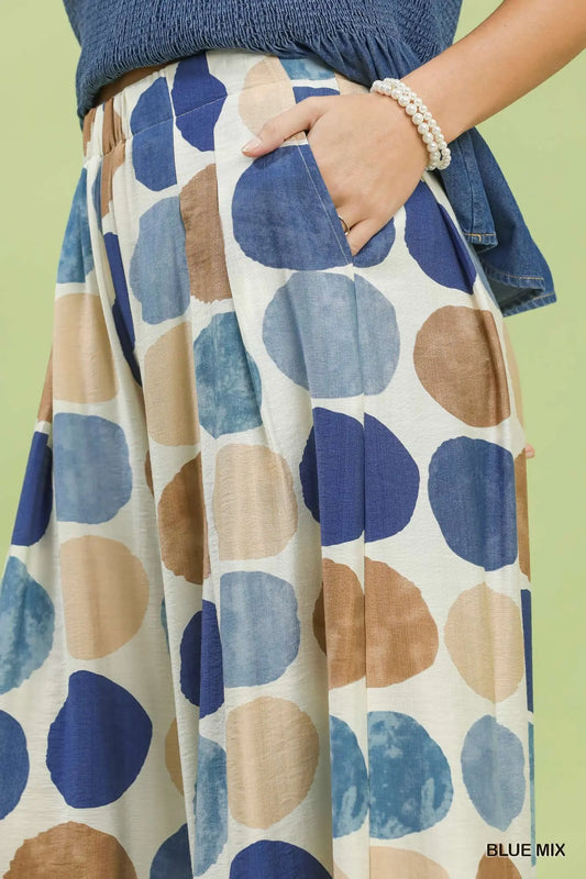 Emily Dot Print Wide Leg Pants