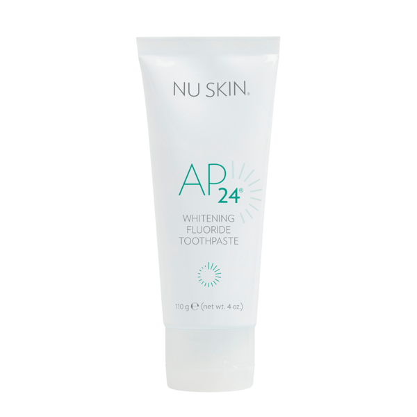 NU SKIN AP24 Whitening Fluoride Toothpaste tube on a white background