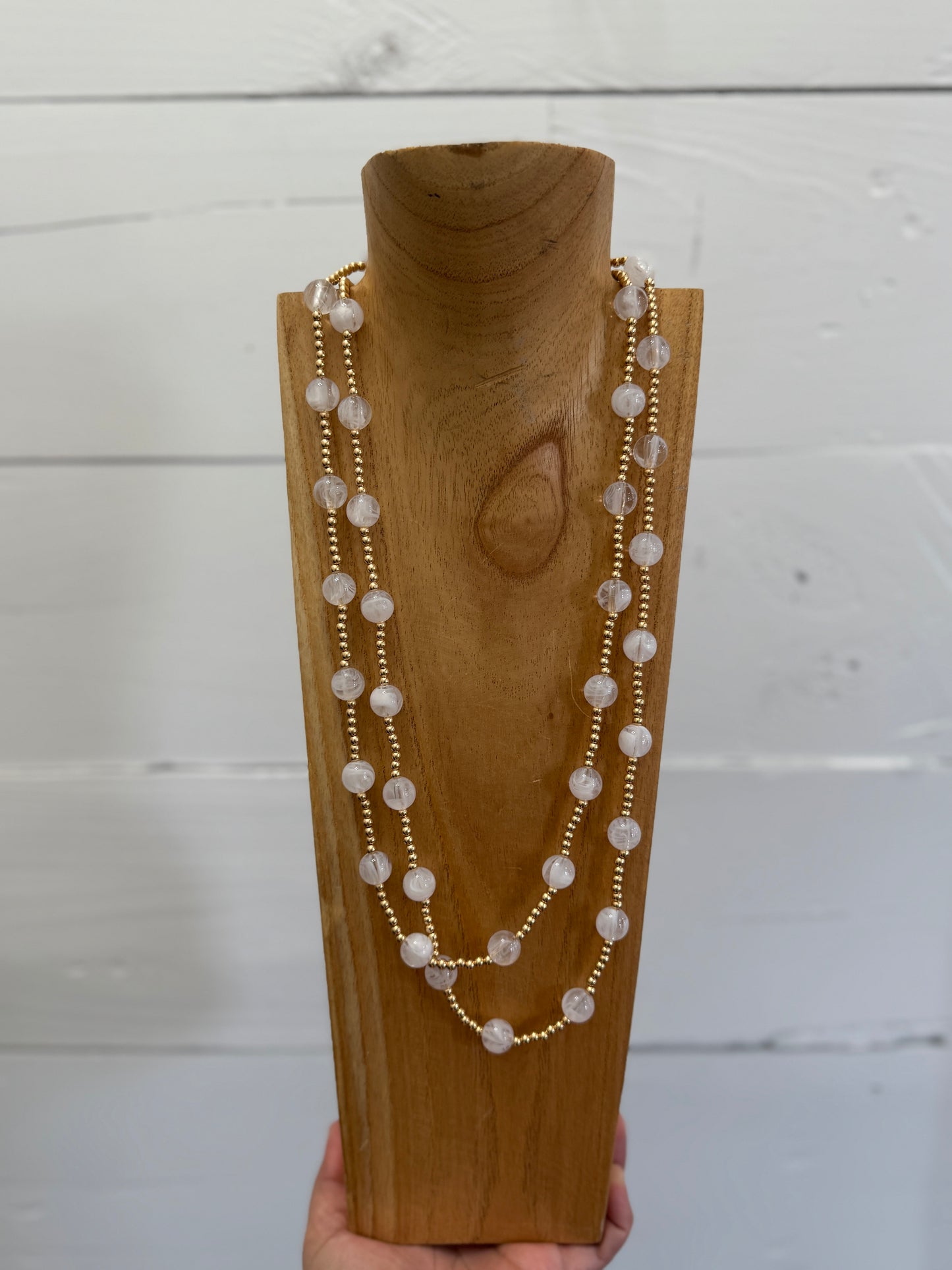 Elio Long-Strand Beaded Necklace