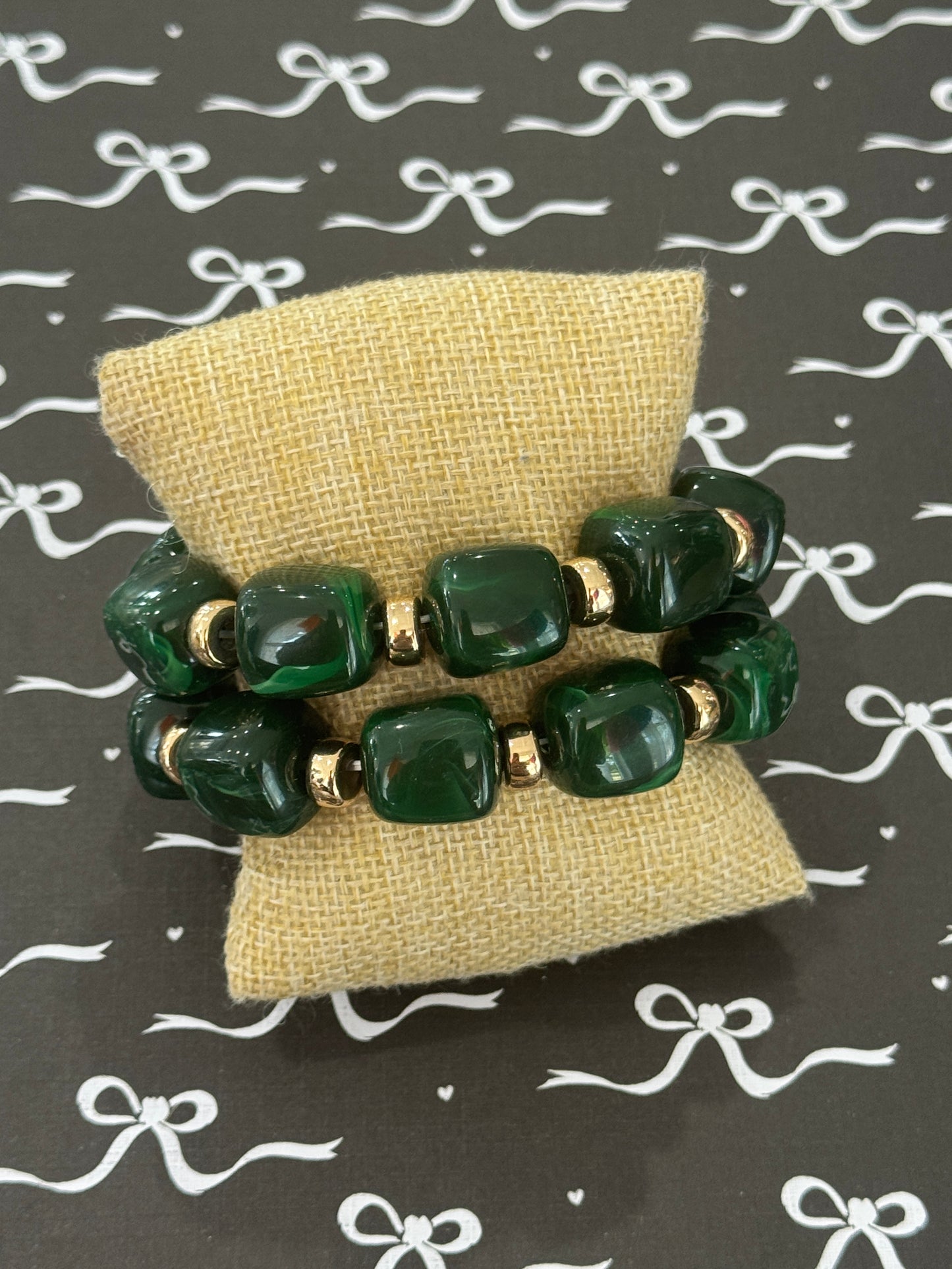 Nougat Cube Bracelet Stack