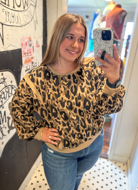 Zane Leopard Print Top