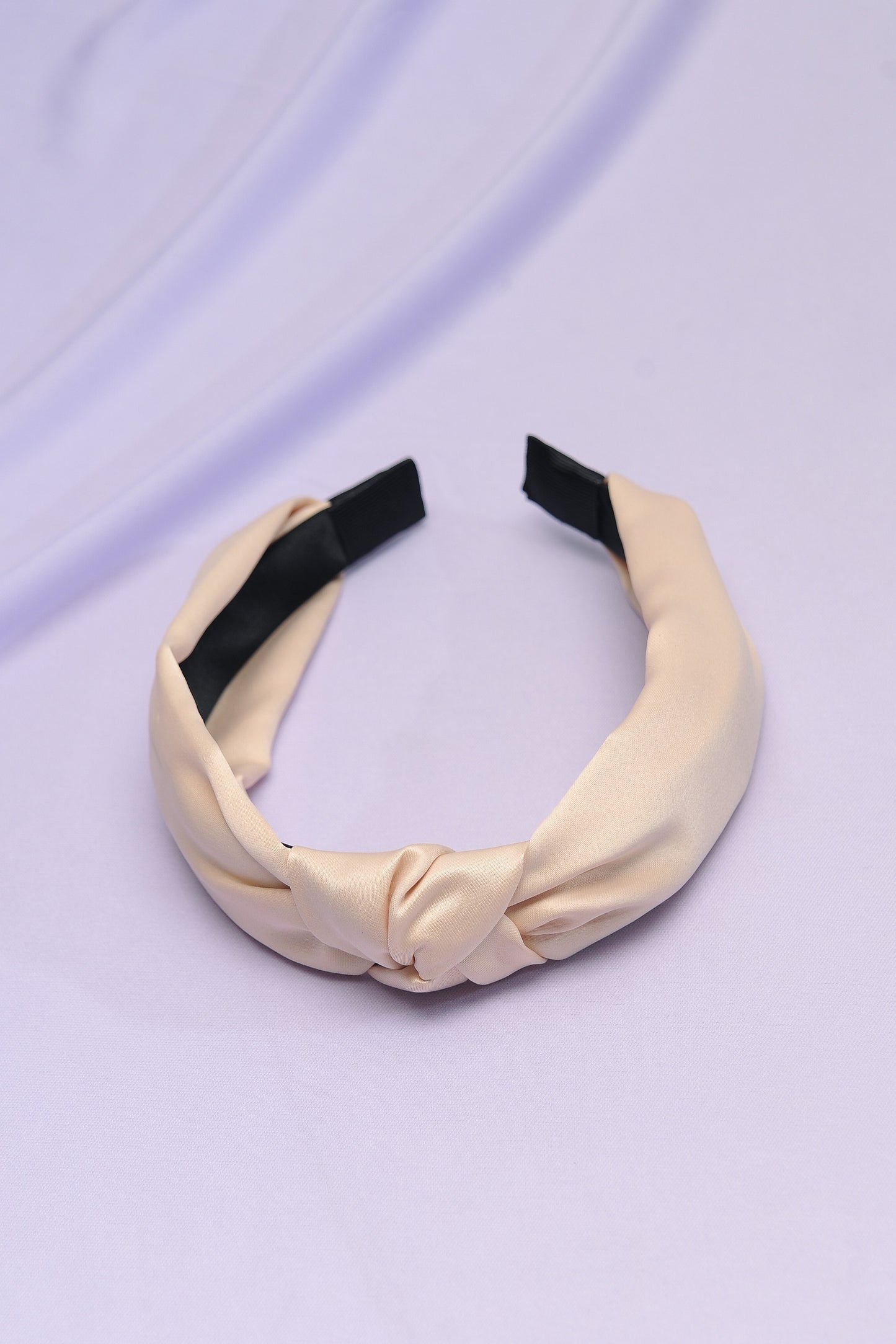 Wide Knotted Satin Headband