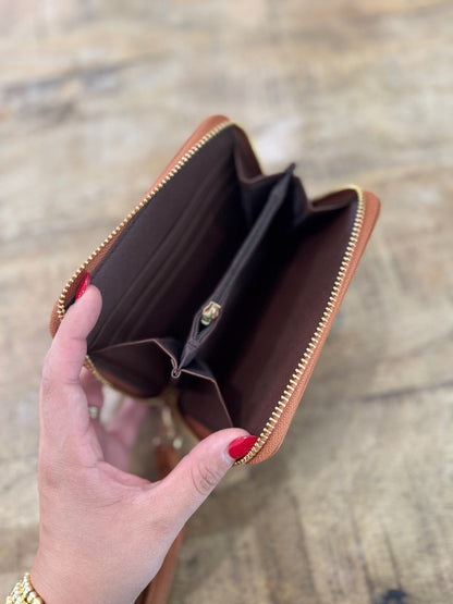 On-the-Go Leather Wristlet Wallet