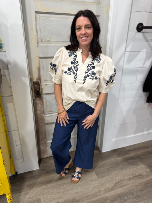 Emilie Embroidered Top