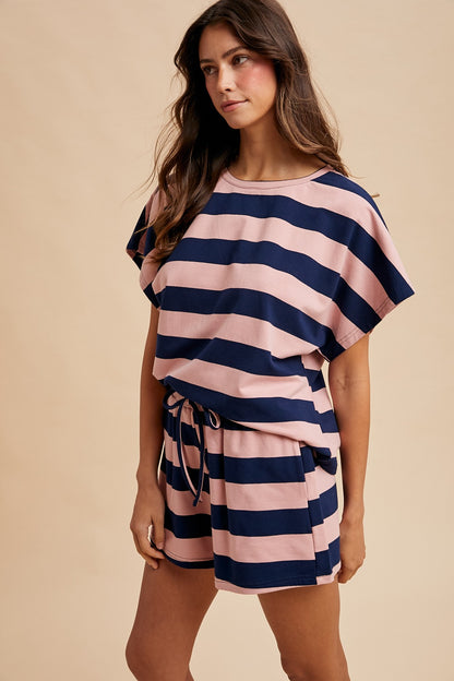Jane Striped French Terry Knit Set