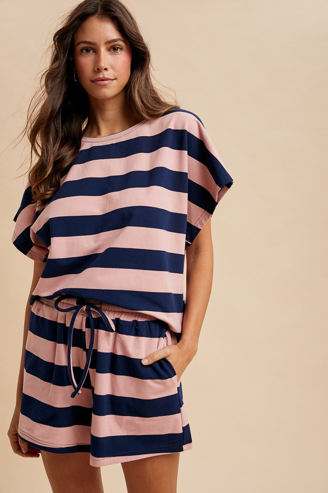 Jane Striped French Terry Knit Set
