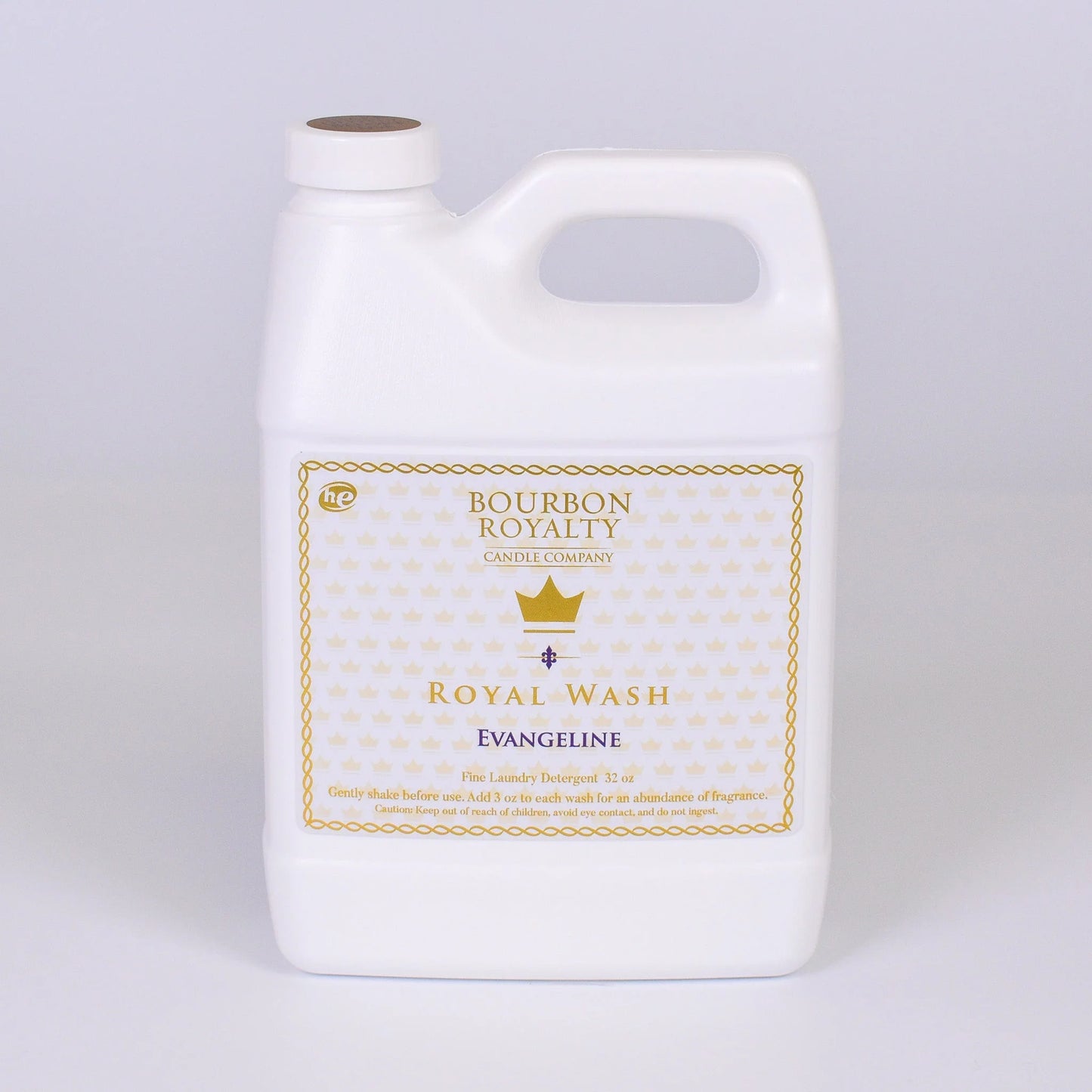 White container with 'Bourbon Royalty' branding on a light gray background