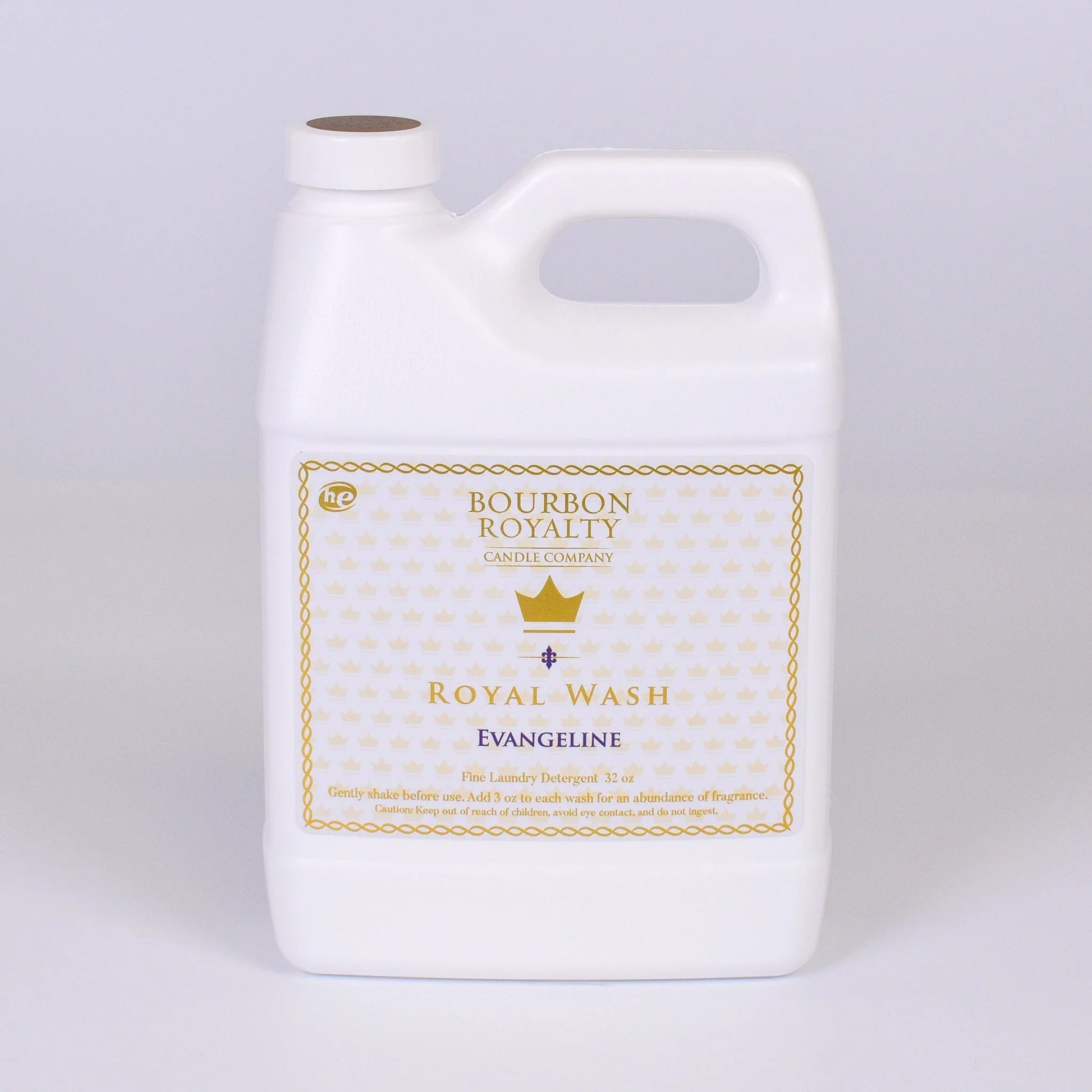 White container with 'Bourbon Royalty' branding on a light gray background