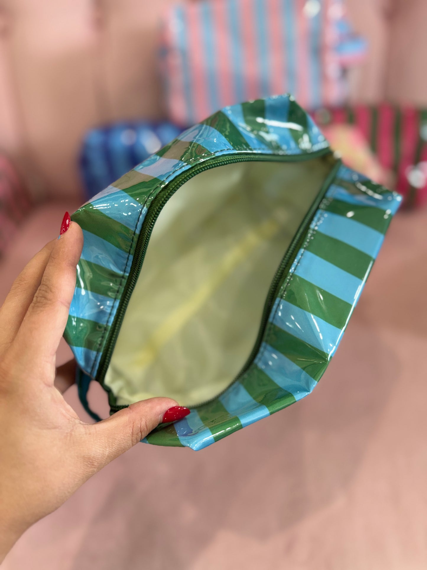 Getaway Stripe Cosmetic Bag