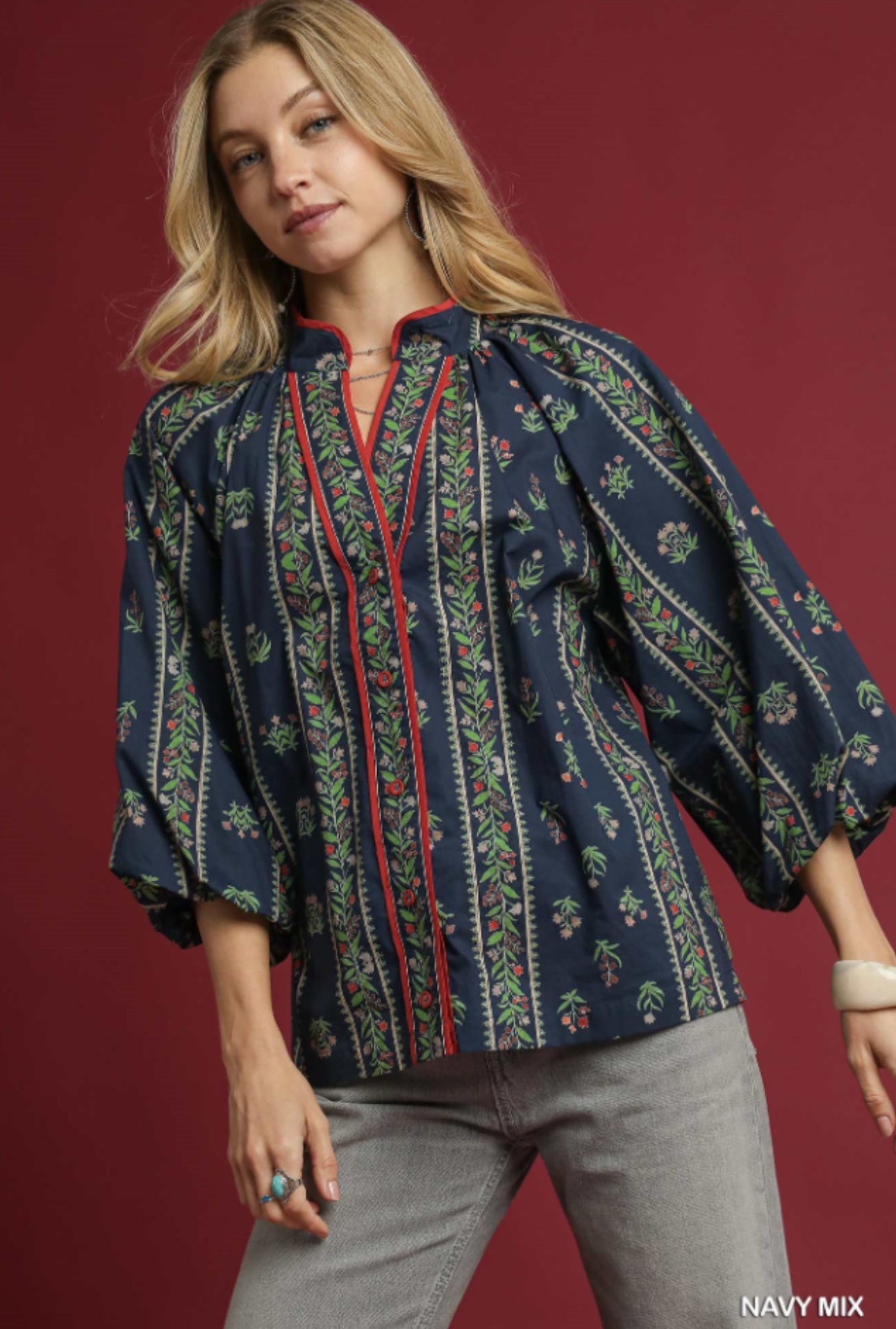 Rachel Print Blouse