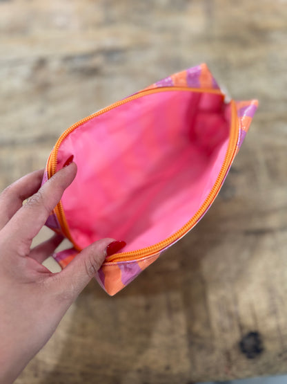 Stripe Cosmetic Bag- Small