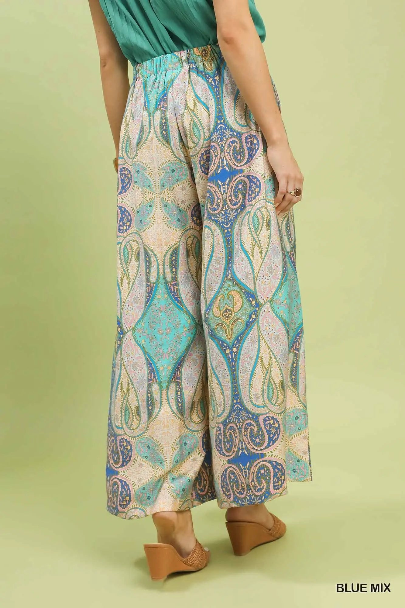 Bella Printed Pull-On Skirt Pants