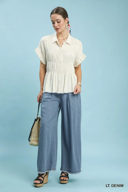 Michelle Stone Washed Wide Leg Pants