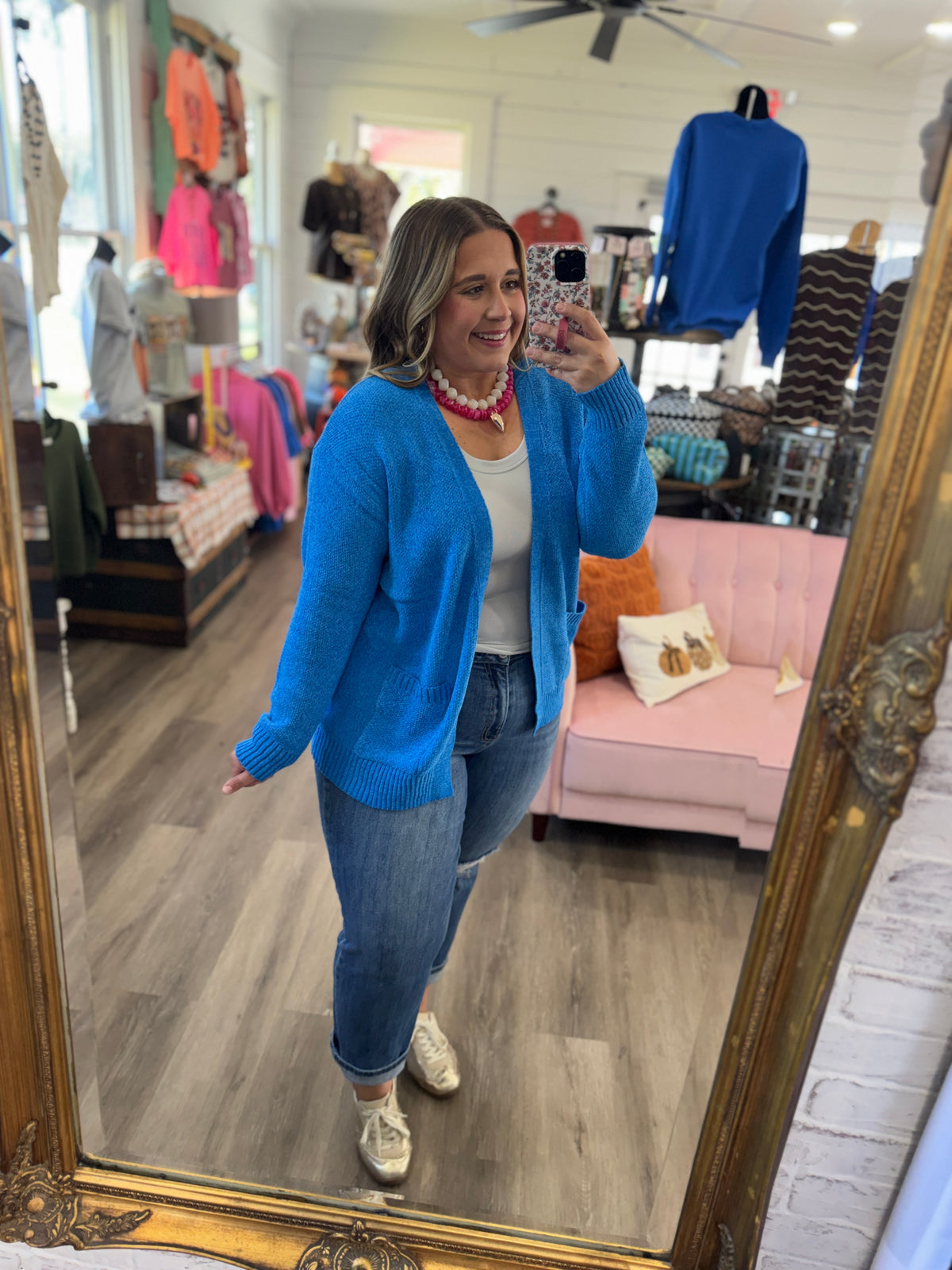 Oh So Cozy Cardigan- Blue