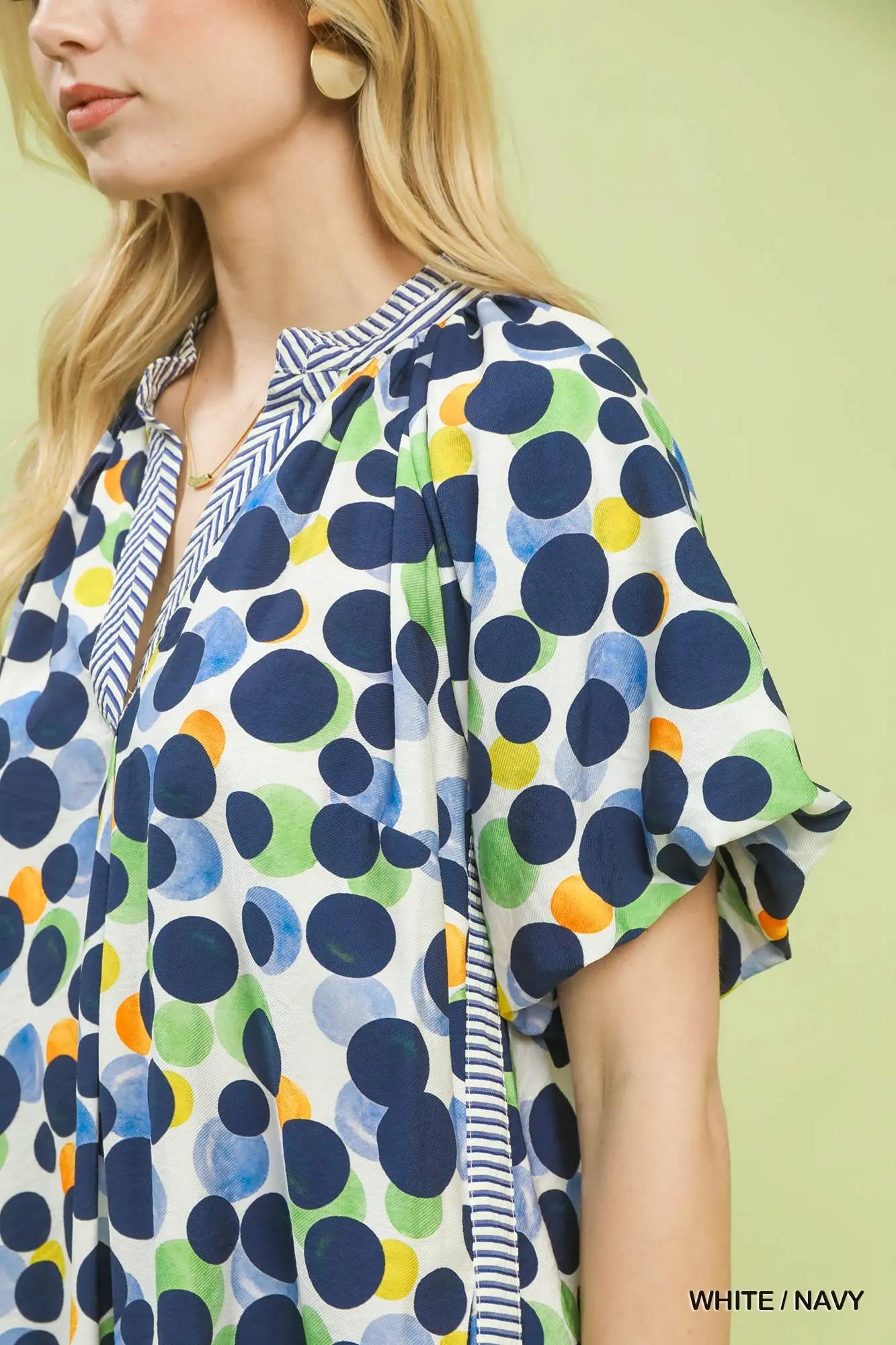 Kenzie Polka Dot Print Tunic Dress