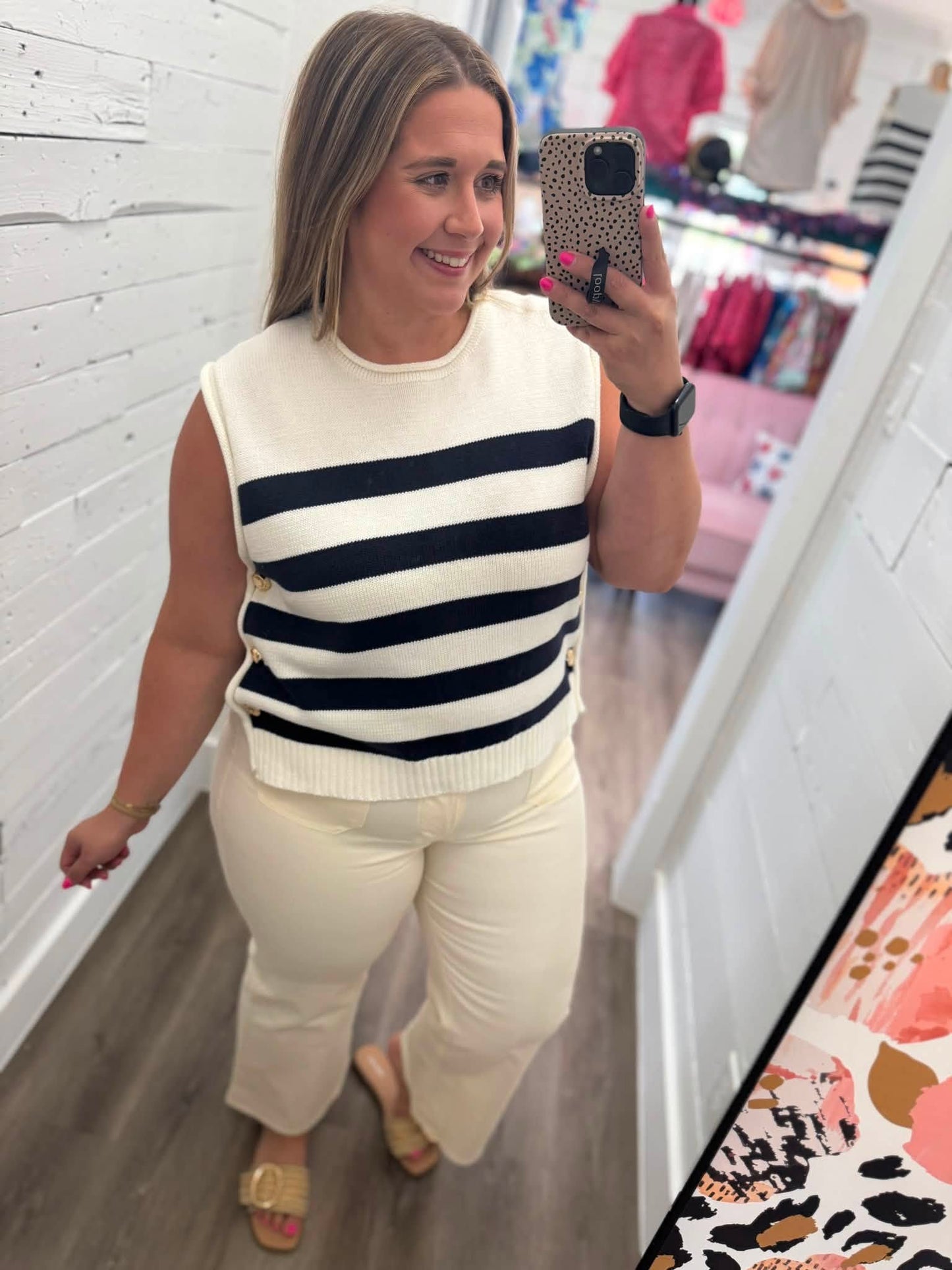 Rae High Waist Wide Leg Crop Pants-Ecru