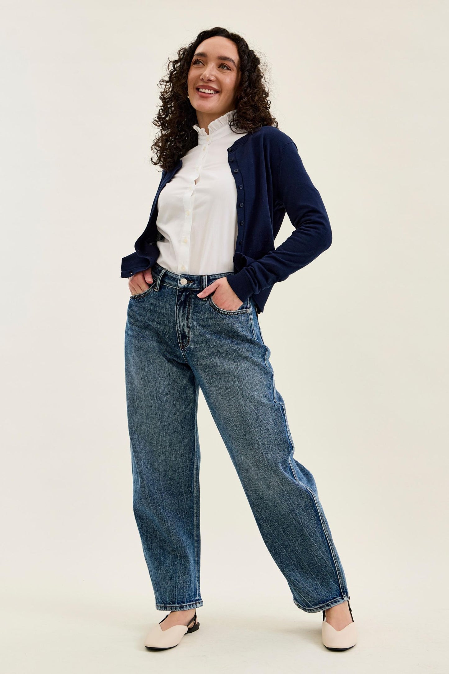 Petite High Waist Rigid Magic Barrel Jeans