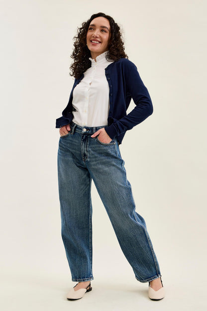 Petite High Waist Rigid Magic Barrel Jeans