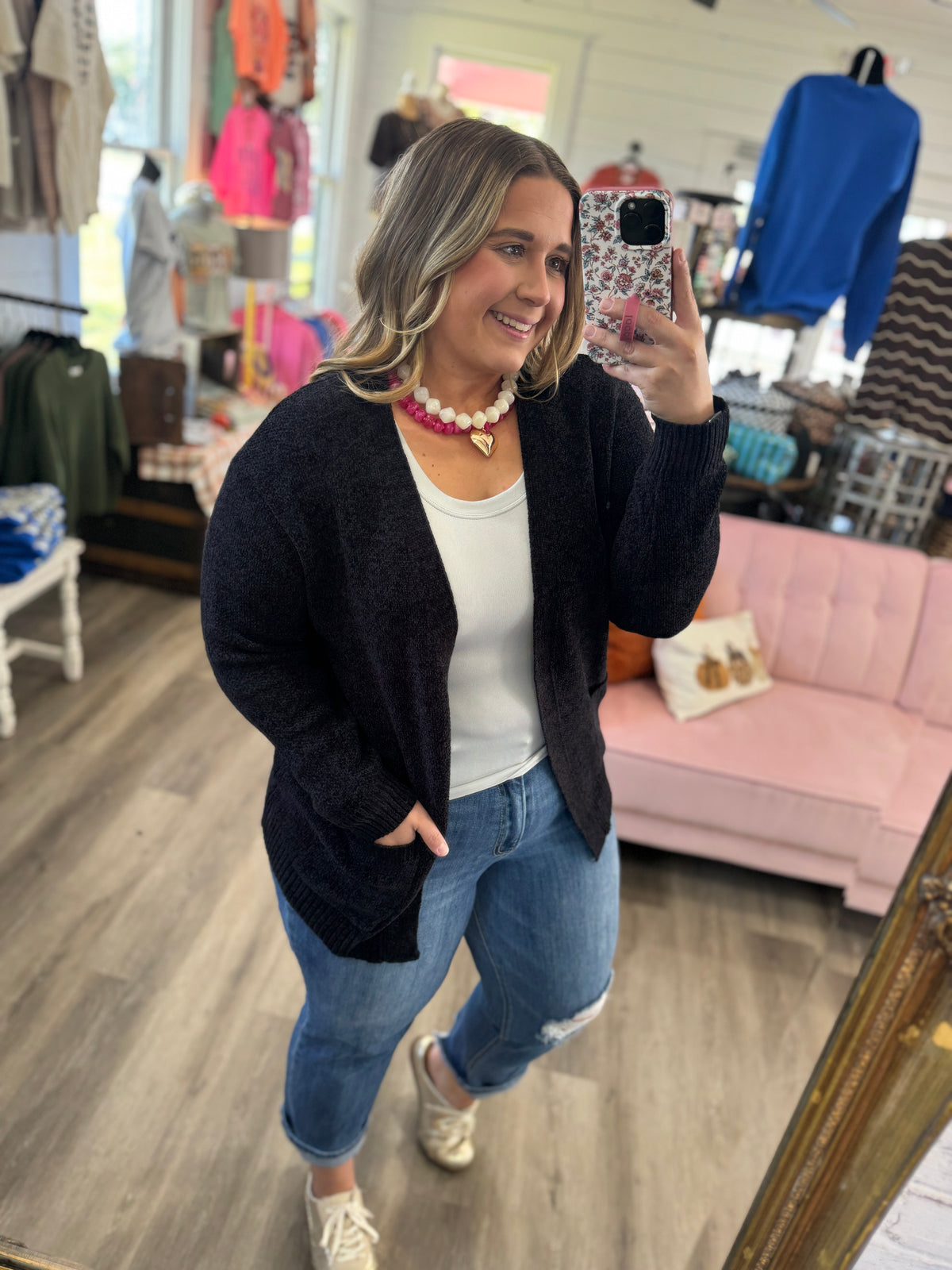 Oh So Cozy Cardigan- Black