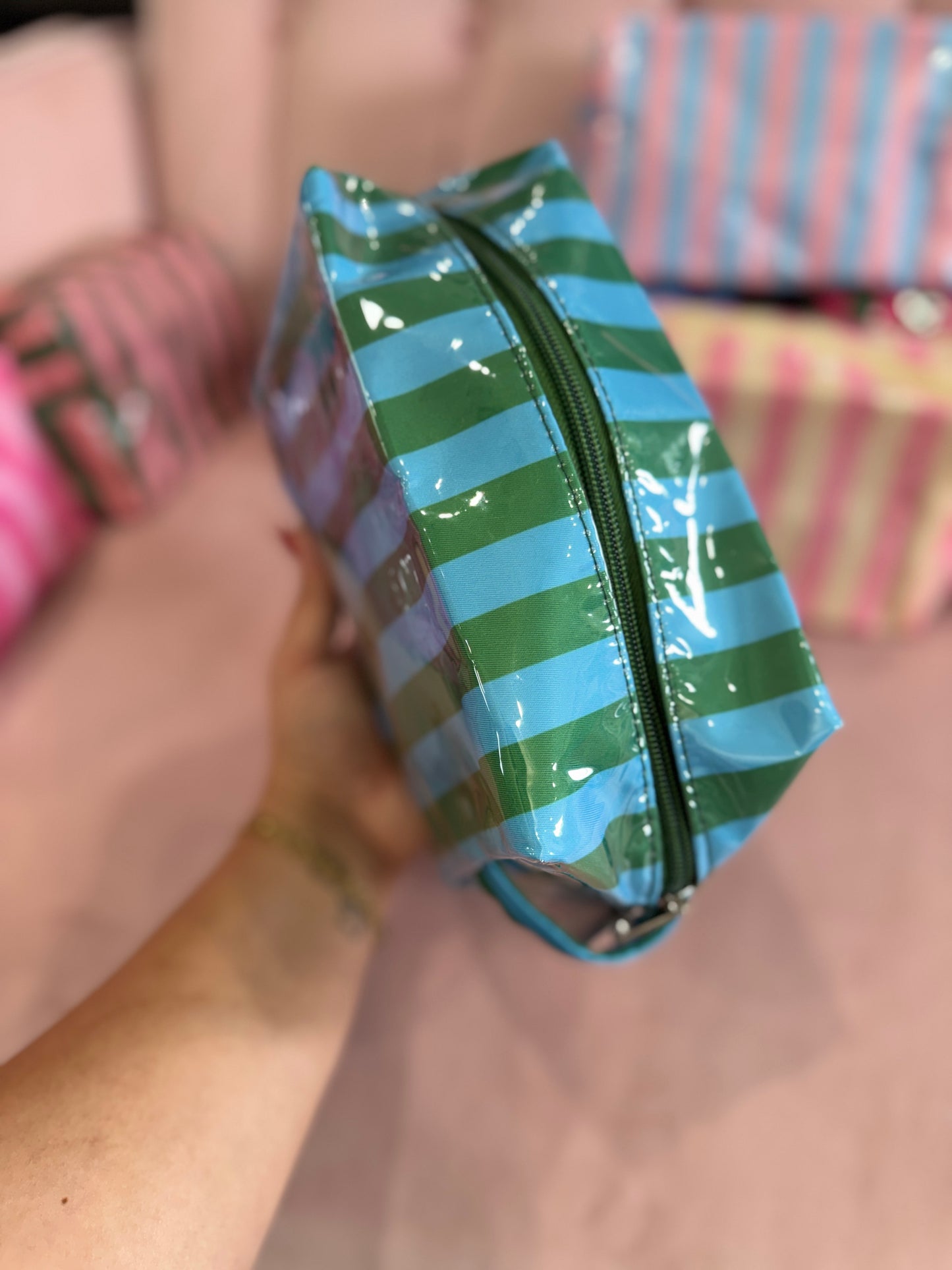 Getaway Stripe Cosmetic Bag