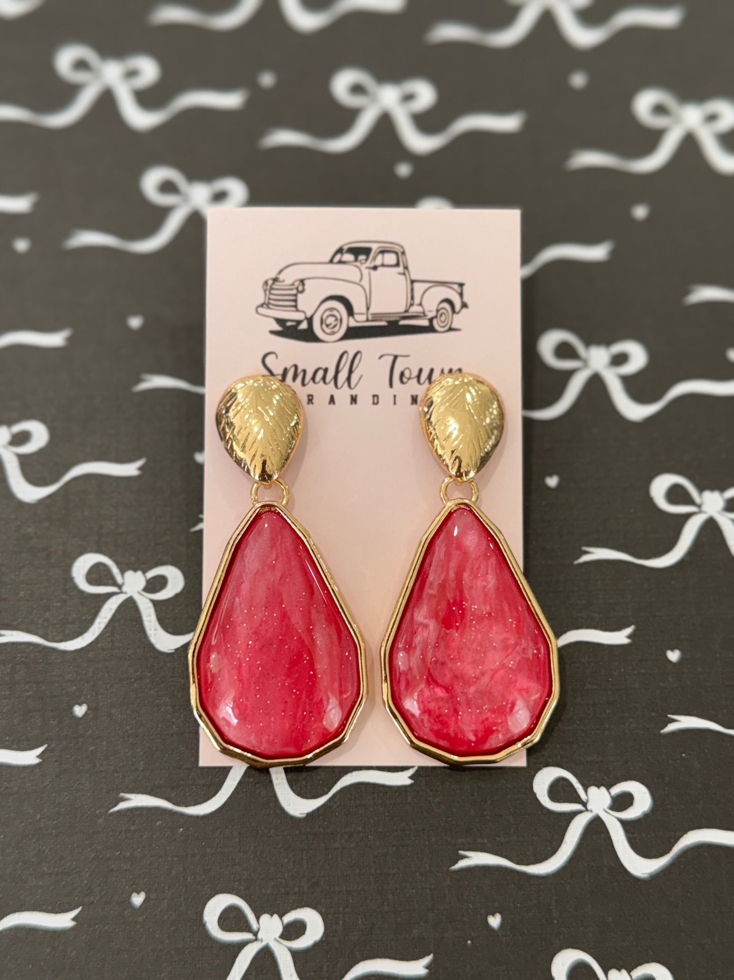 Ruby Teardrop Earrings