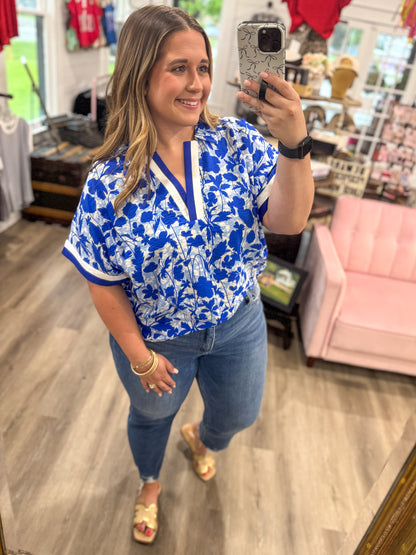 Kamryn Tropical Floral Top