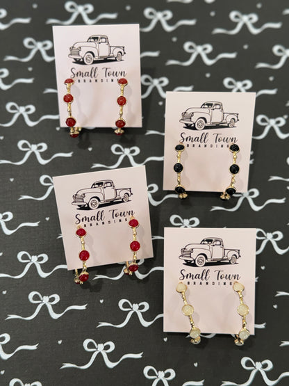 Gemstone Hoop Earrings