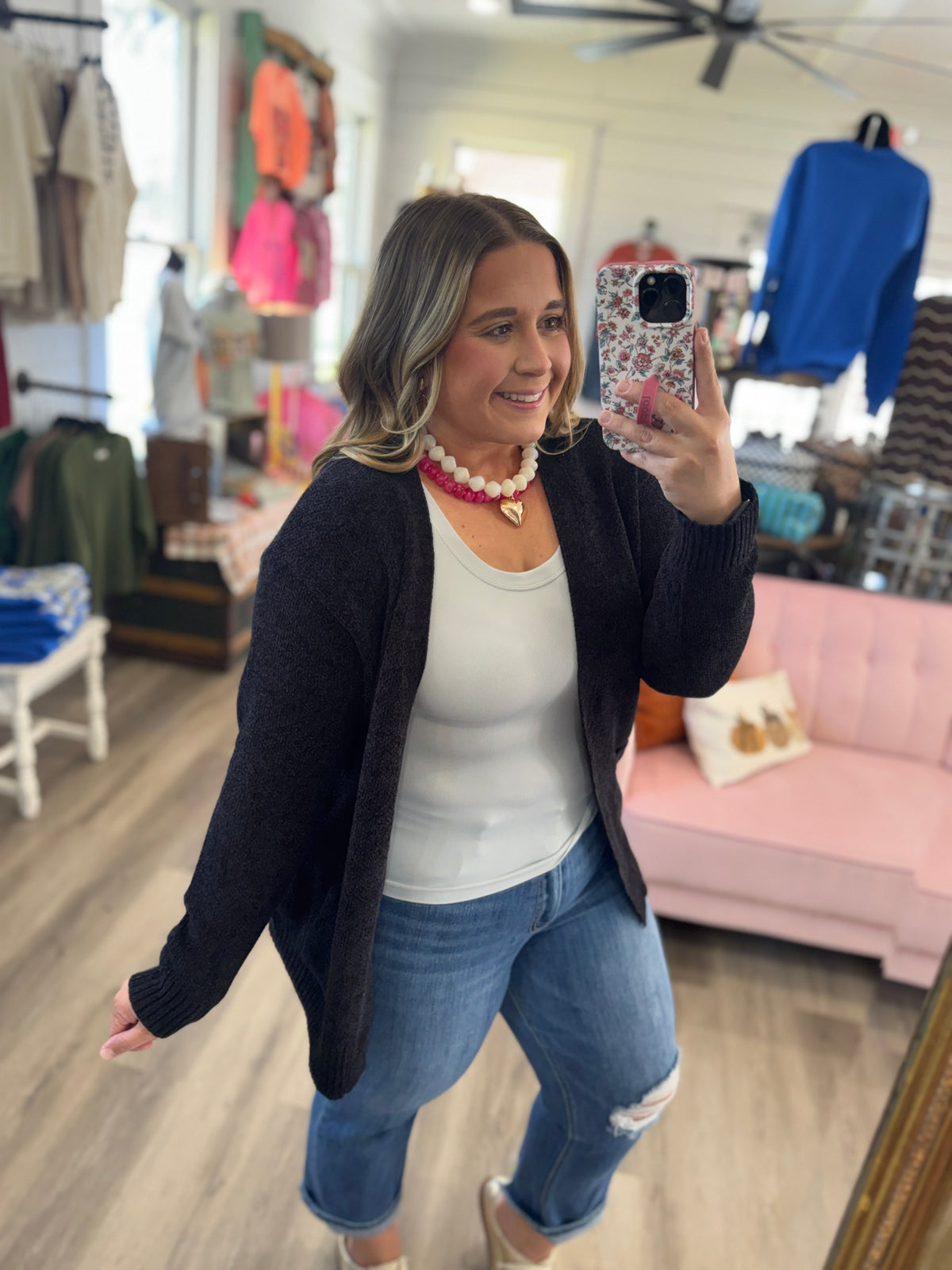 Oh So Cozy Cardigan- Black