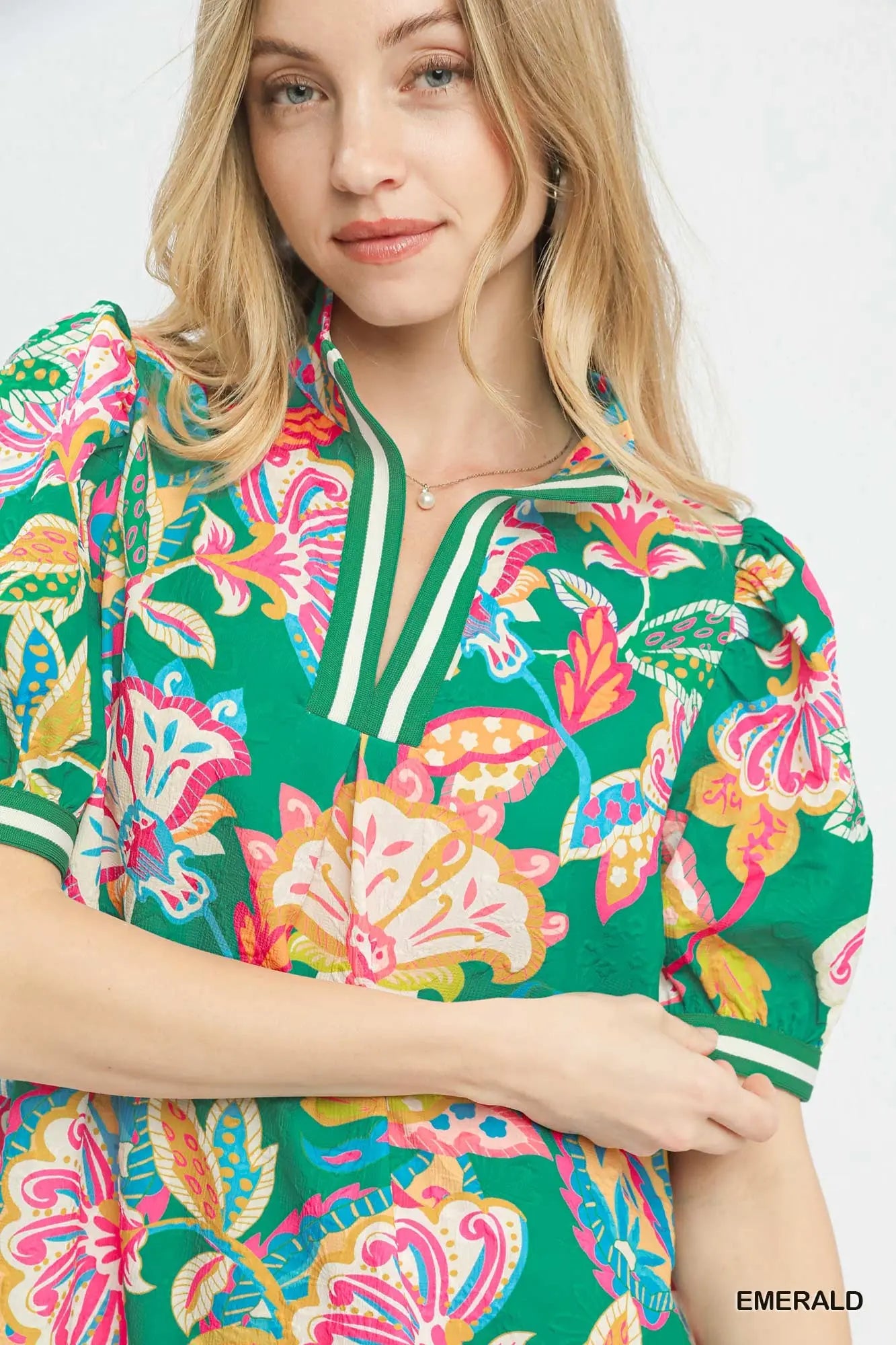 Emerson Paisley Print Puff Sleeve Dress