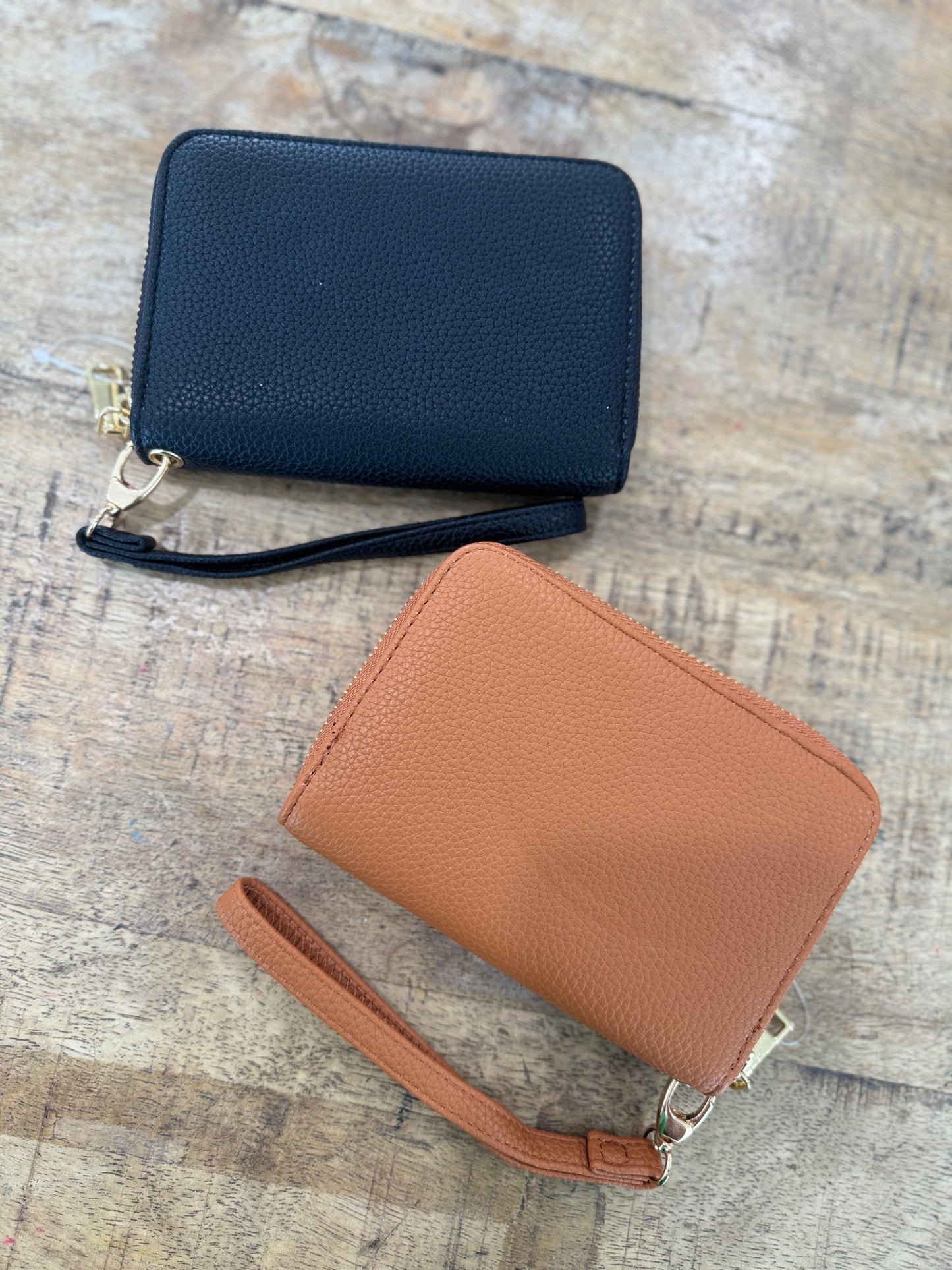 On-the-Go Leather Wristlet Wallet