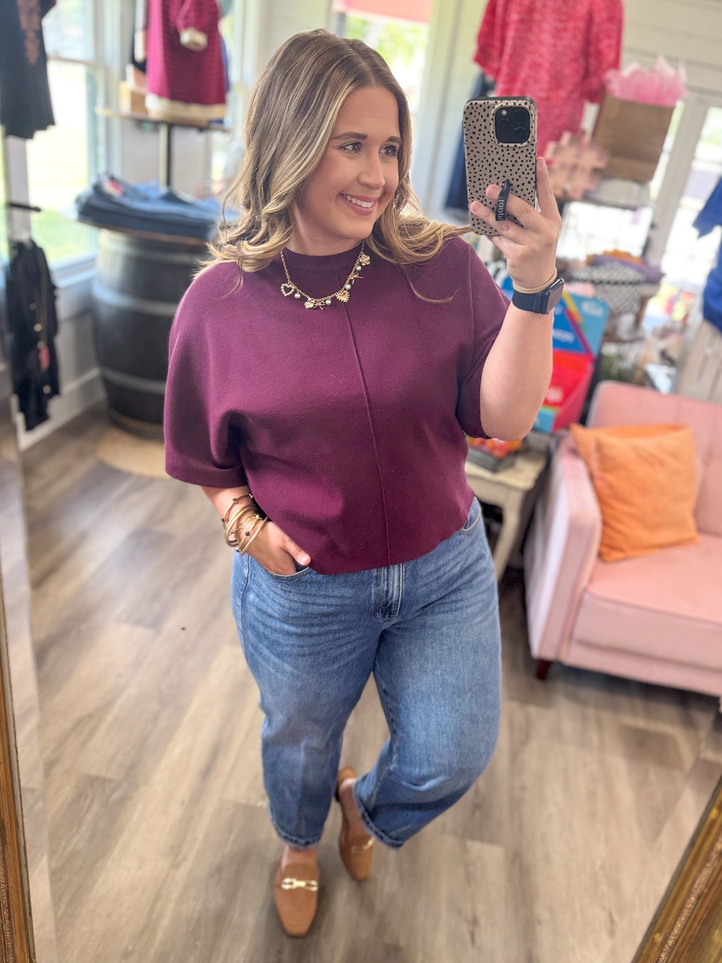 Lennox Lightweight Knit Short Sleeve Top