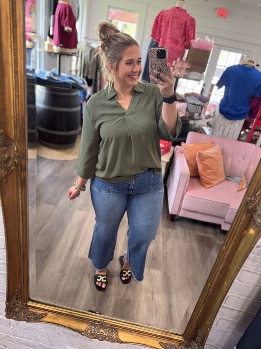 Classic Charm Collared Top