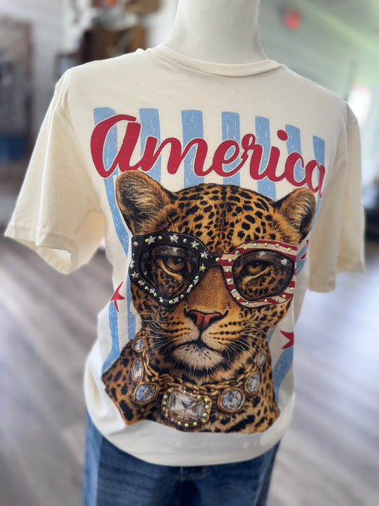 Liberty Leopard Bling Tee