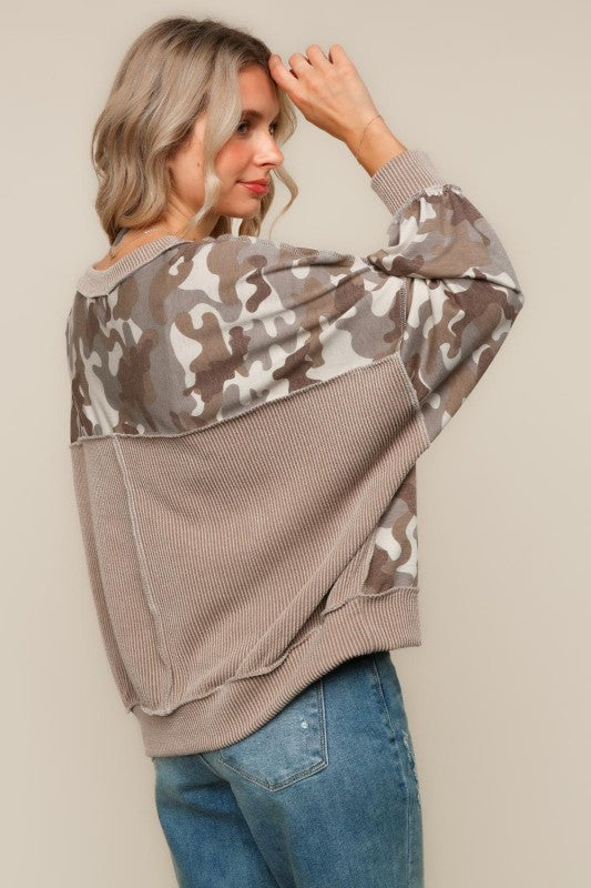 Alexis Camo Top