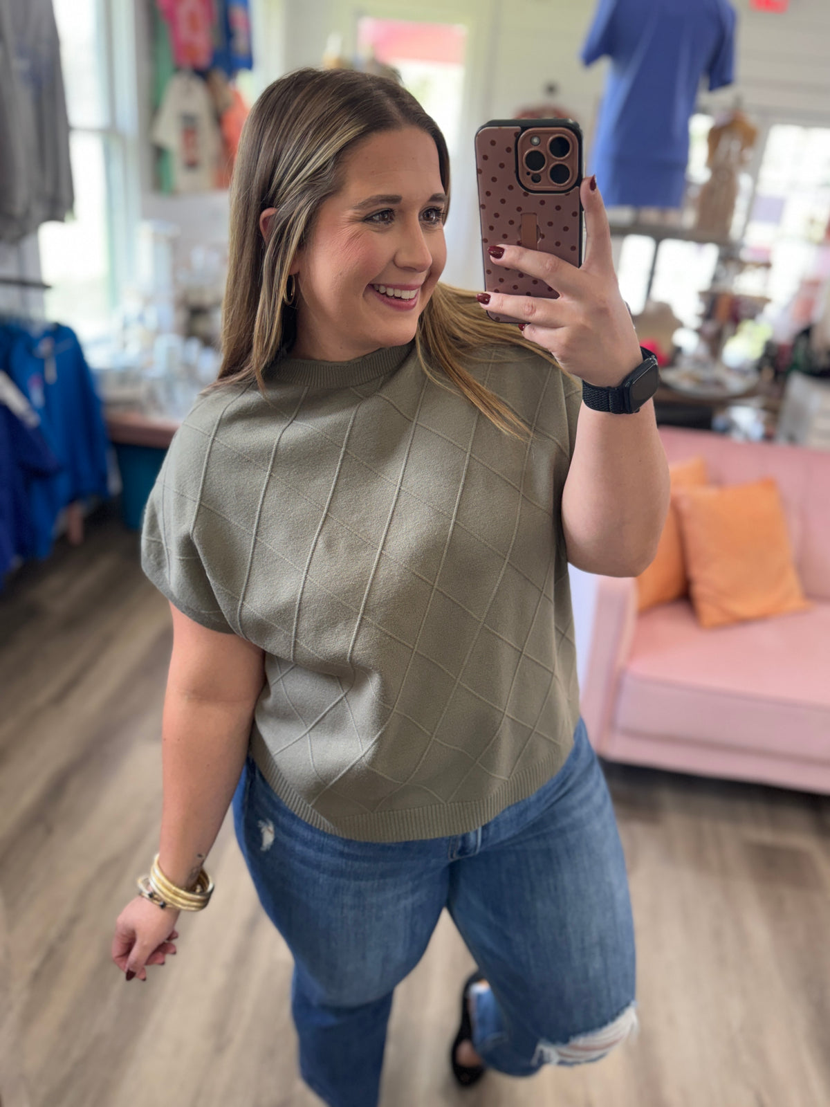Blair Mock Neck Sweater-Olive