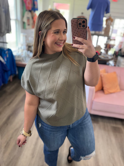 Blair Mock Neck Sweater-Olive