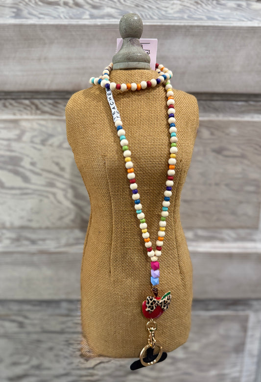 Colorful Teacher Lanyard- Apple