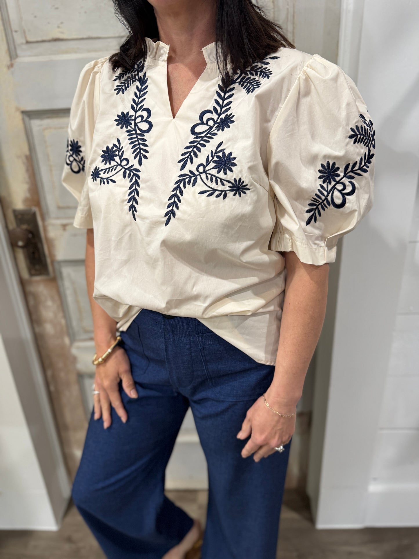 Emilie Embroidered Top