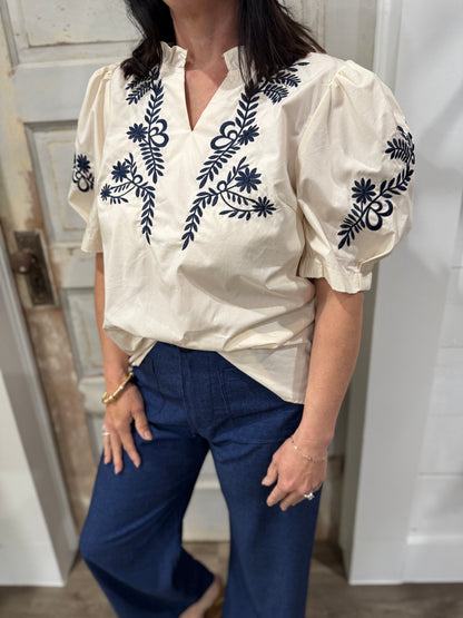 Emilie Embroidered Top