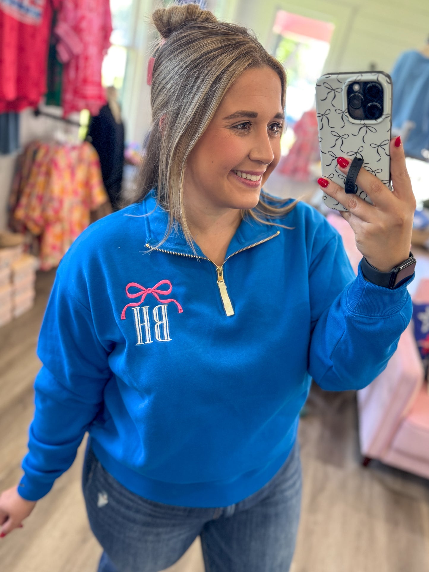 BH Bow Coquette Quarter Zip