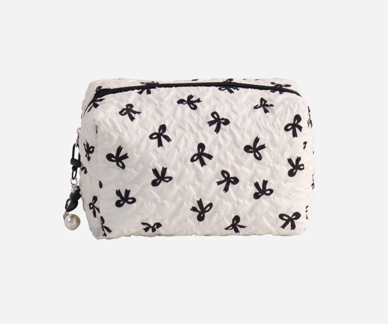 Bow Printed Cosmetic Pouch