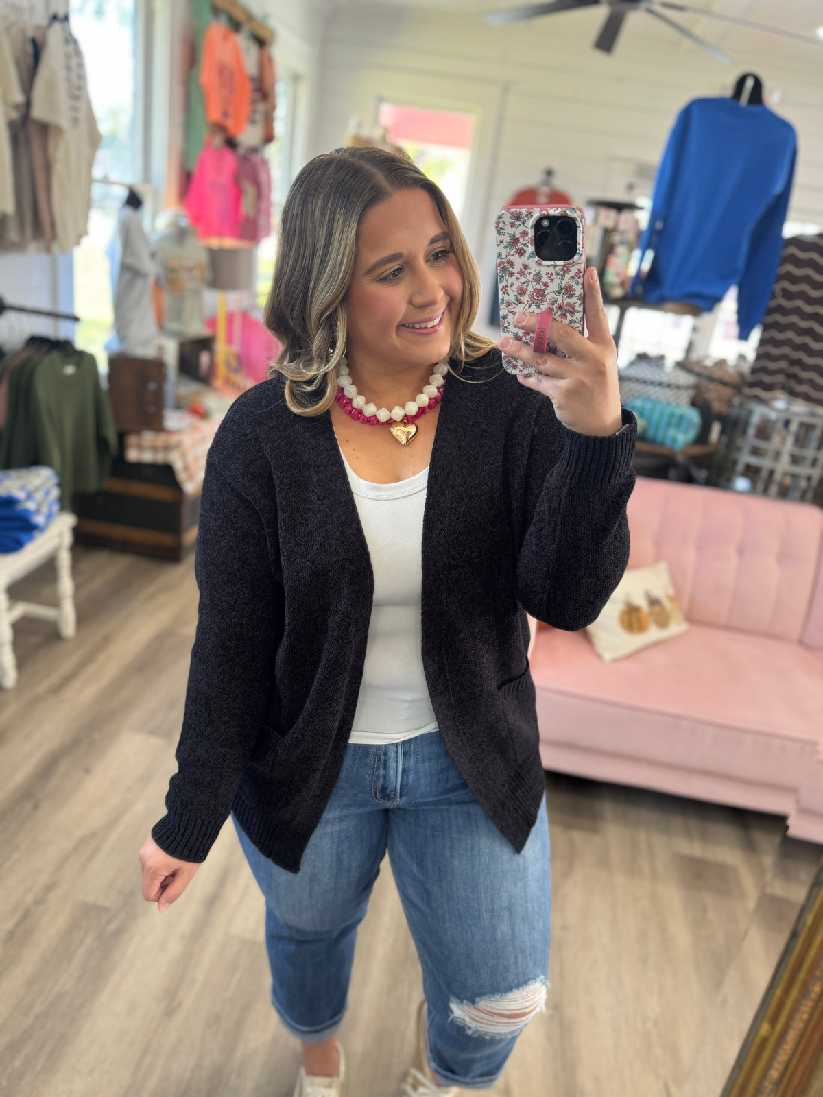 Oh So Cozy Cardigan- Black