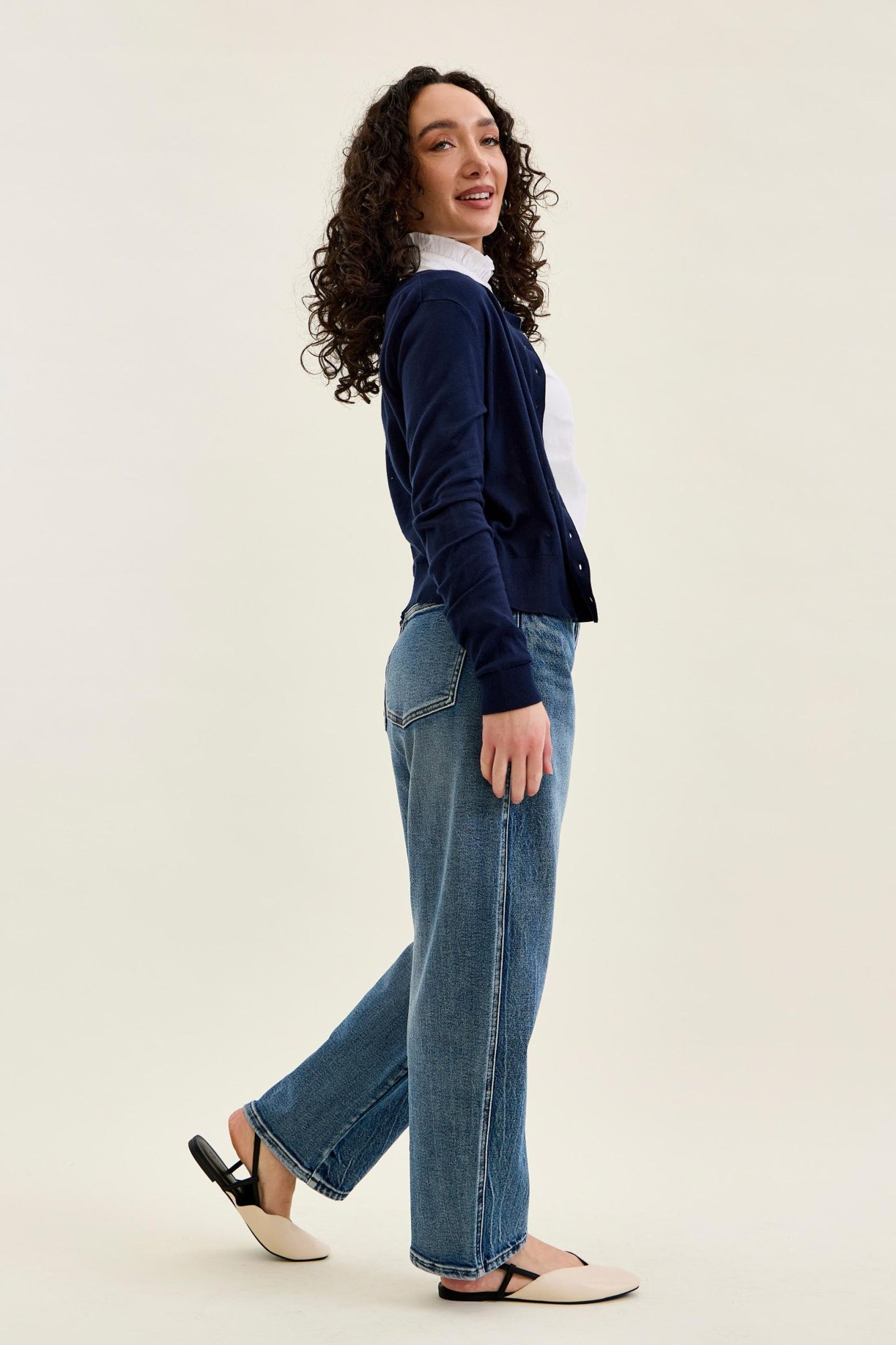 Petite High Waist Rigid Magic Barrel Jeans