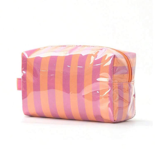 Stripe Cosmetic Bag- Small