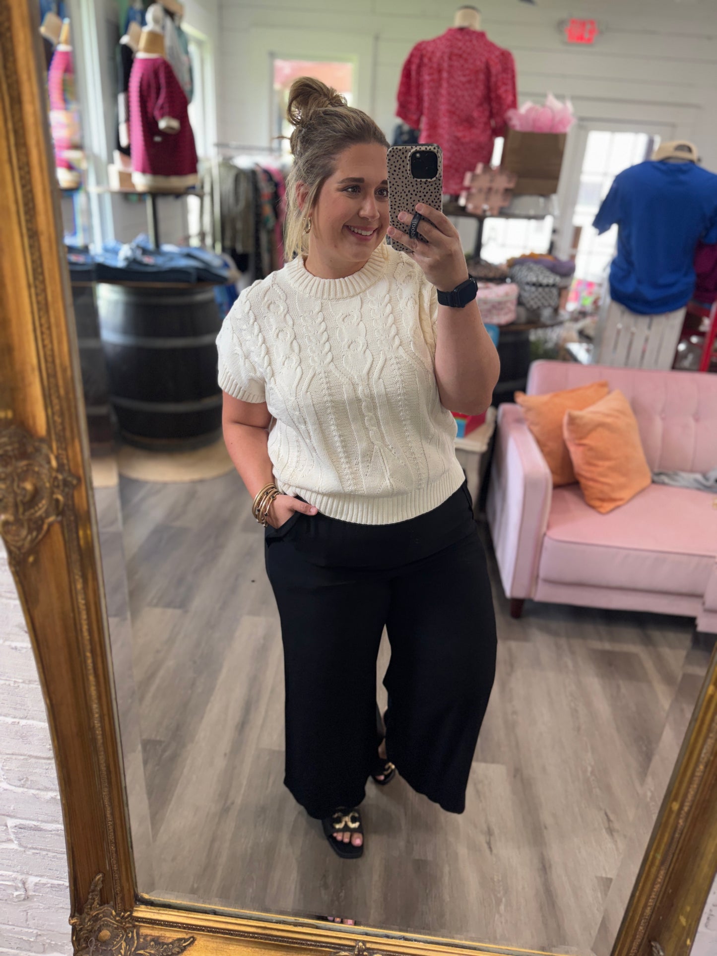 Cozy Cable Drop Shoulder Sweater