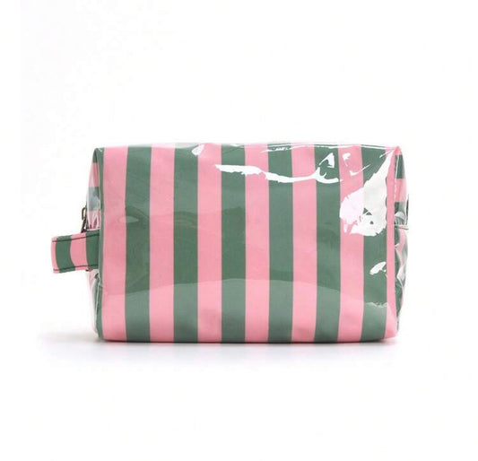 Stripe Cosmetic Bag- Medium