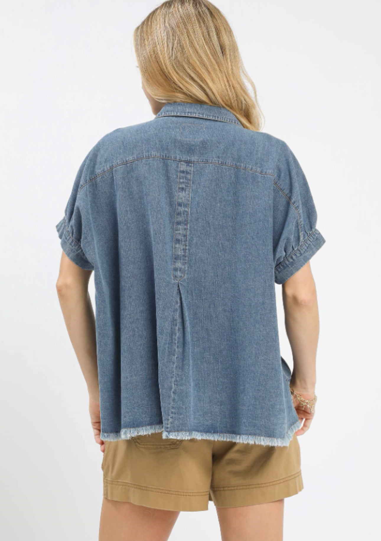Lulu Washed Denim Top