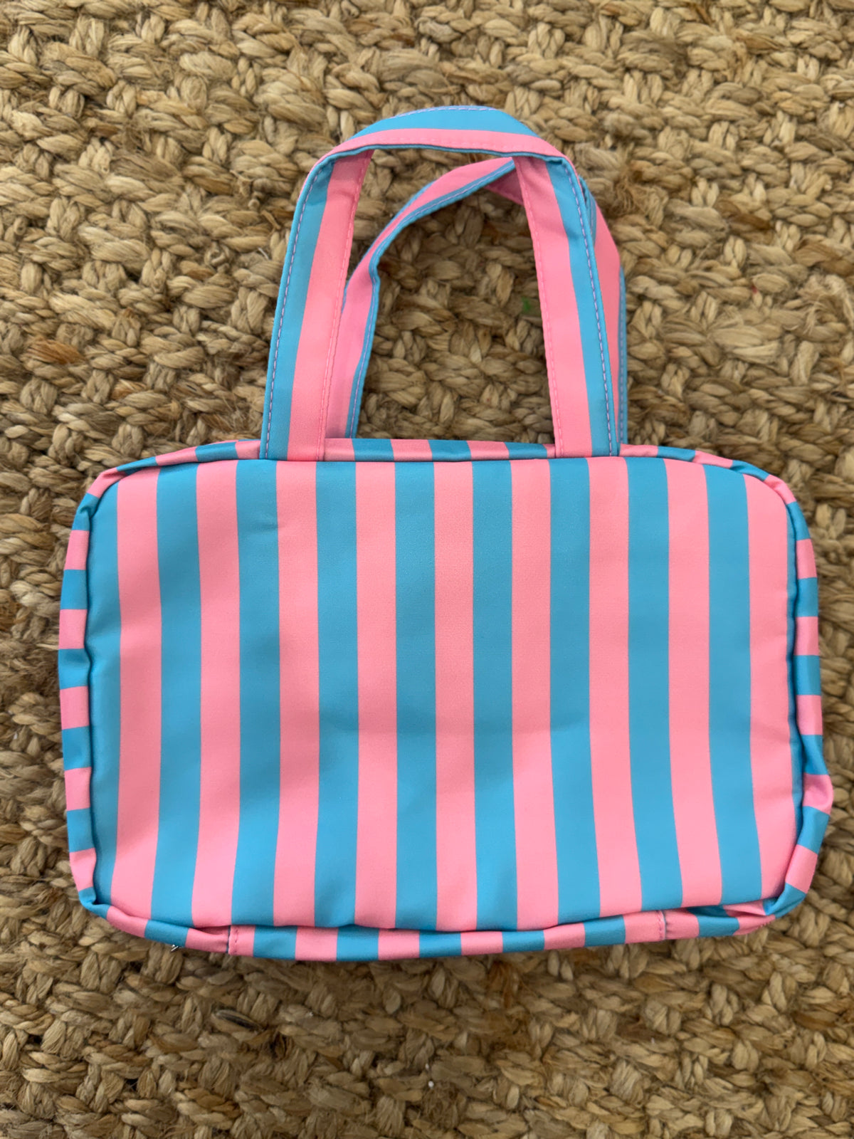 Striped 4-Layer Foldable Hanging Toiletry Bag