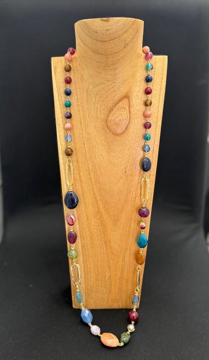 Retro Bohemian Bead Necklace Set