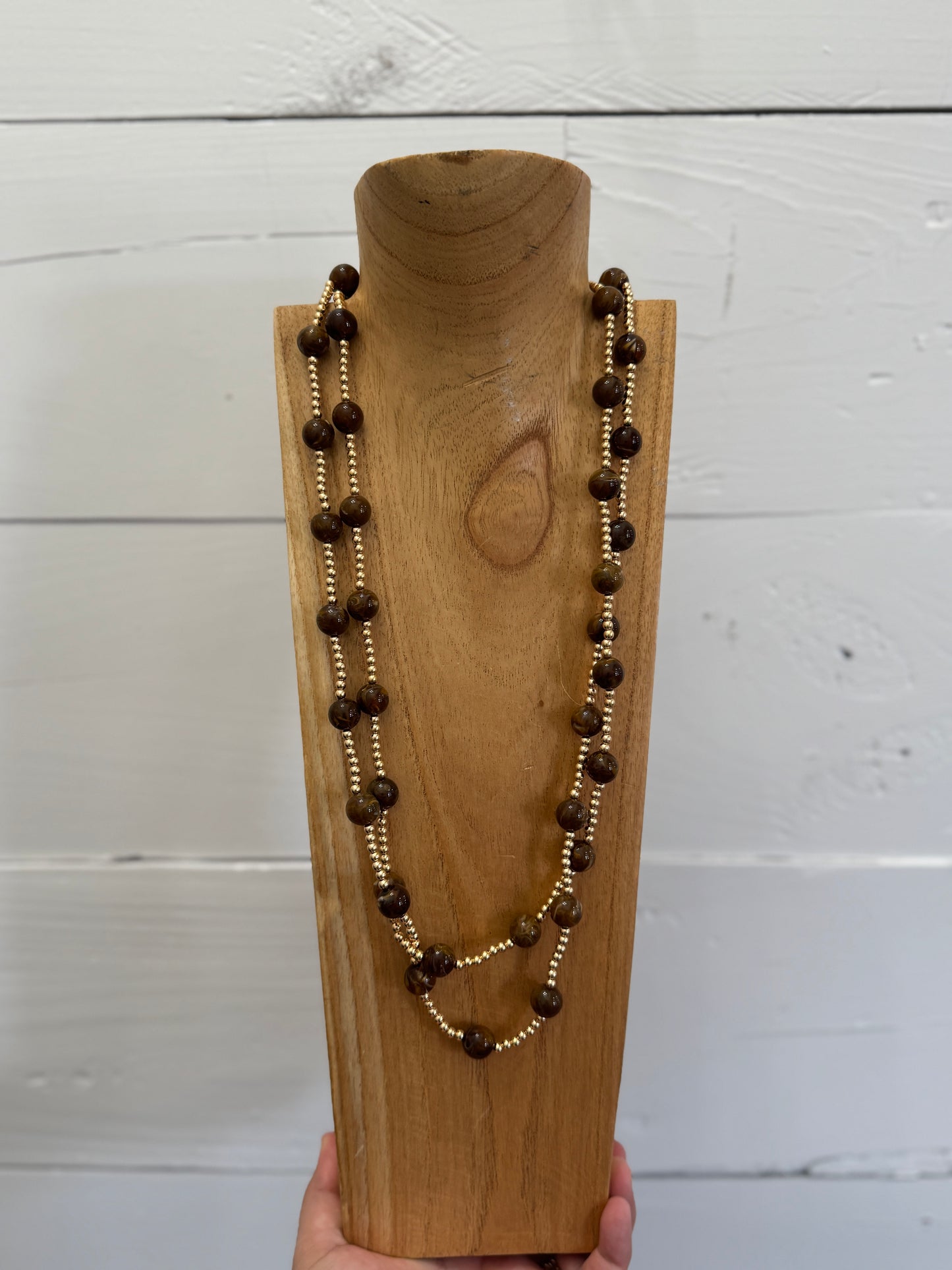 Elio Long-Strand Beaded Necklace